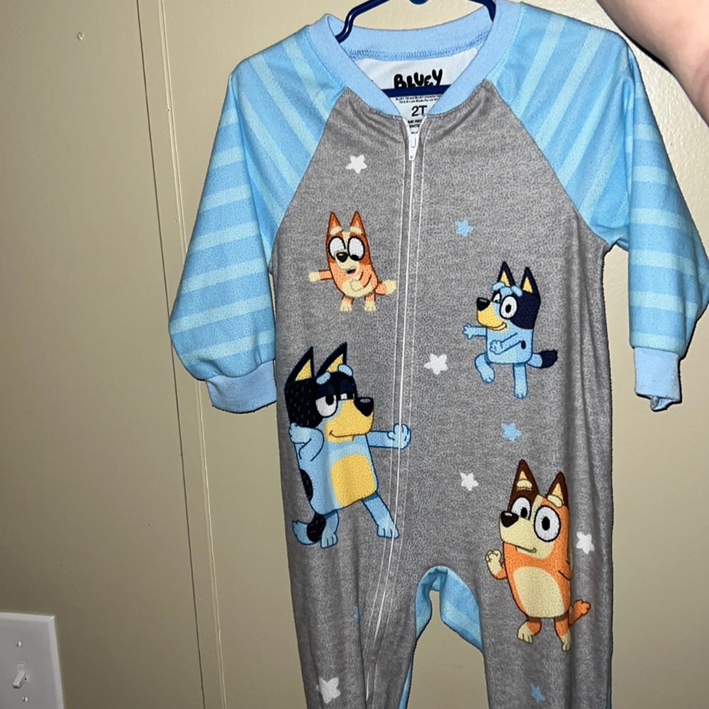 Bluey footie pjs